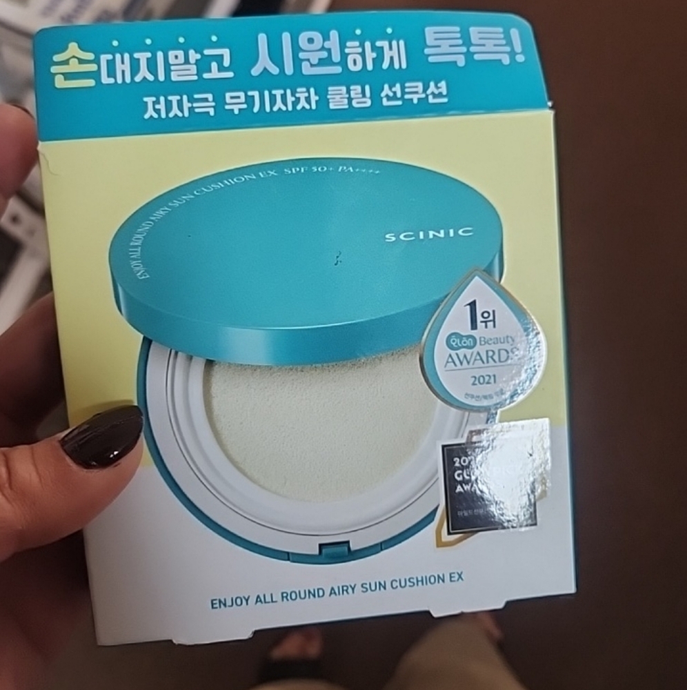 SCINIC Enjoy All Round Airy Sun Cushion EX SPF50+PA++++0.88oz (25g) | Cooling UV